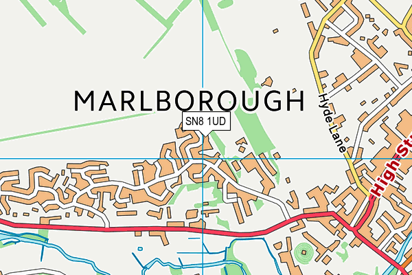 SN8 1UD map - OS VectorMap District (Ordnance Survey)