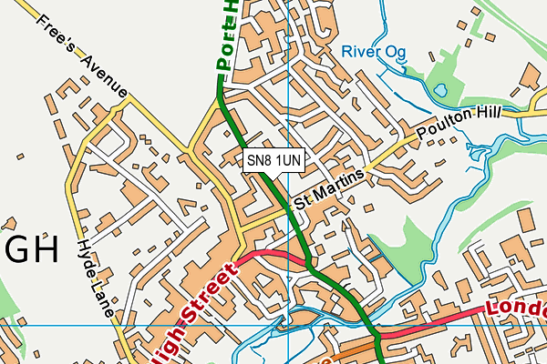 SN8 1UN map - OS VectorMap District (Ordnance Survey)