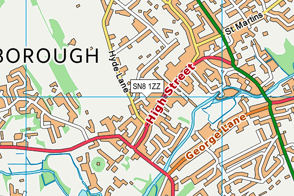 SN8 1ZZ map - OS VectorMap District (Ordnance Survey)