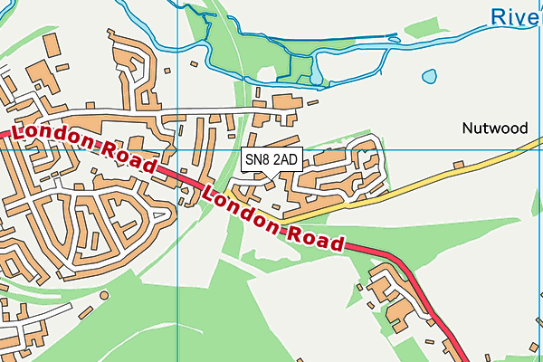 SN8 2AD map - OS VectorMap District (Ordnance Survey)