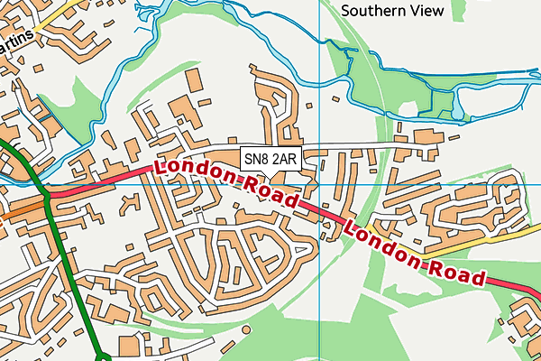 SN8 2AR map - OS VectorMap District (Ordnance Survey)