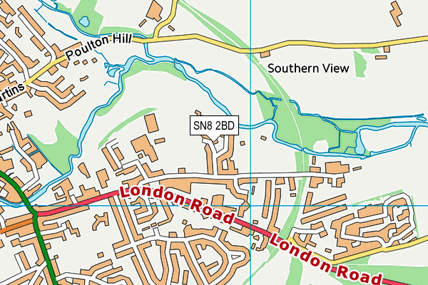Elcot Lane Playing Field map (SN8 2BD) - OS VectorMap District (Ordnance Survey)
