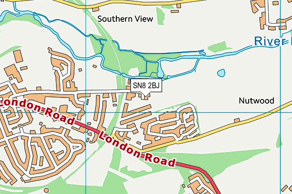 SN8 2BJ map - OS VectorMap District (Ordnance Survey)