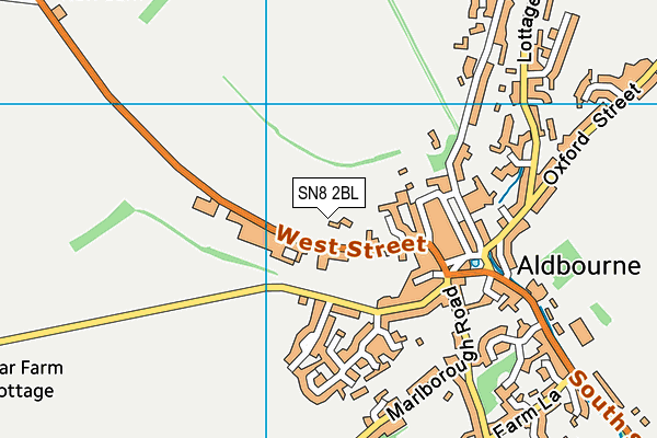 SN8 2BL map - OS VectorMap District (Ordnance Survey)