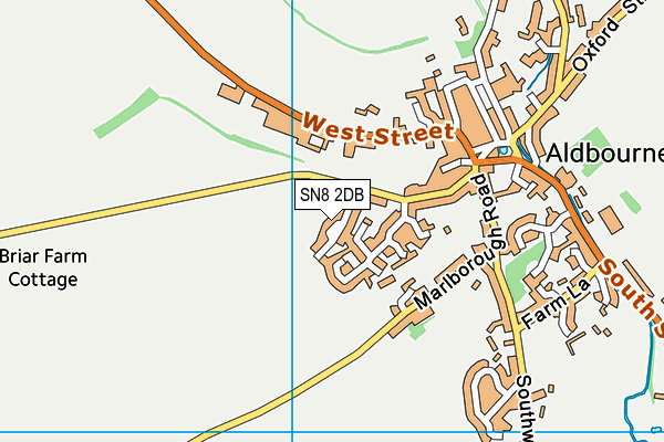 SN8 2DB map - OS VectorMap District (Ordnance Survey)