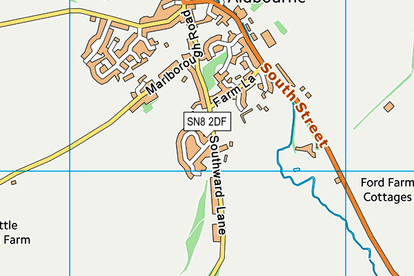 SN8 2DF map - OS VectorMap District (Ordnance Survey)