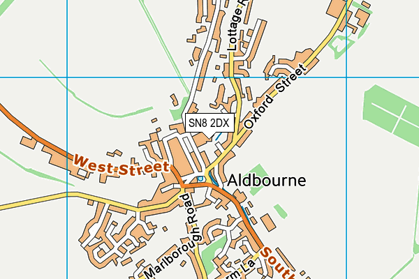 SN8 2DX map - OS VectorMap District (Ordnance Survey)