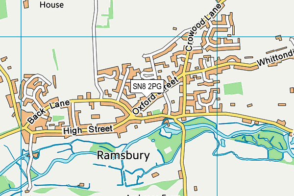 SN8 2PG map - OS VectorMap District (Ordnance Survey)