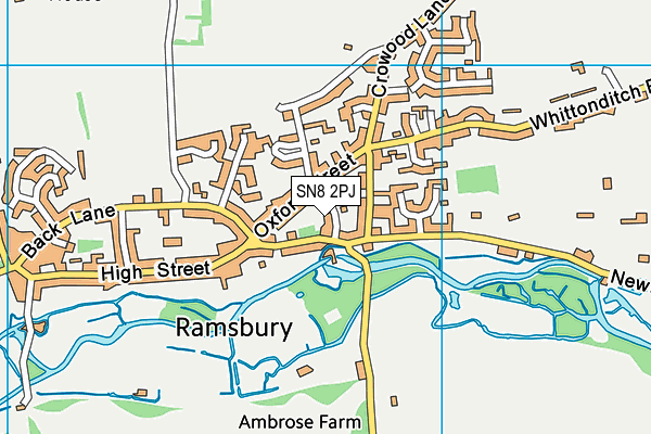 SN8 2PJ map - OS VectorMap District (Ordnance Survey)