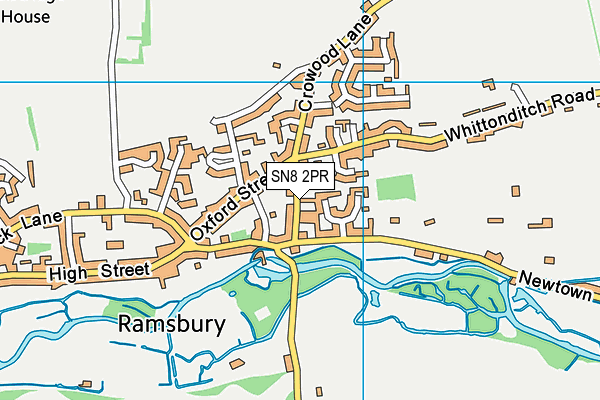 SN8 2PR map - OS VectorMap District (Ordnance Survey)