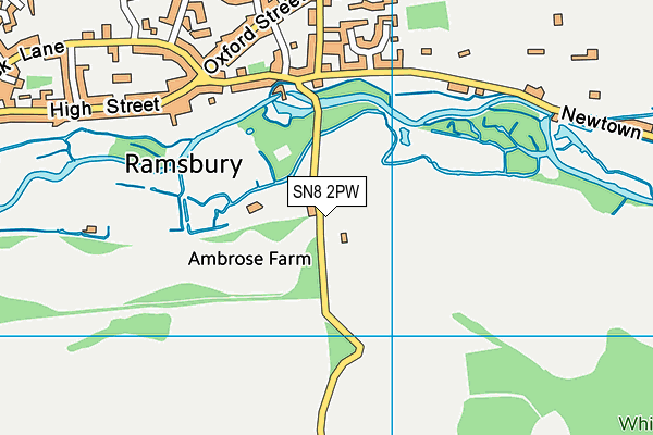 SN8 2PW map - OS VectorMap District (Ordnance Survey)