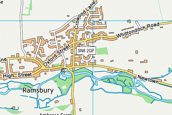 SN8 2QF map - OS VectorMap District (Ordnance Survey)