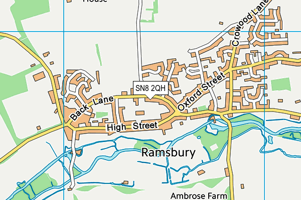 Ramsbury Primary School map (SN8 2QH) - OS VectorMap District (Ordnance Survey)