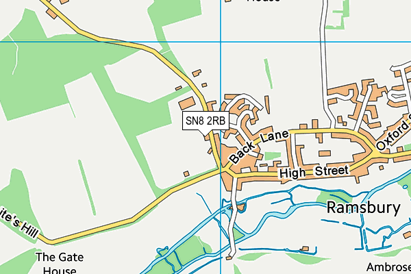 Ramsbury Recreation Centre map (SN8 2RB) - OS VectorMap District (Ordnance Survey)