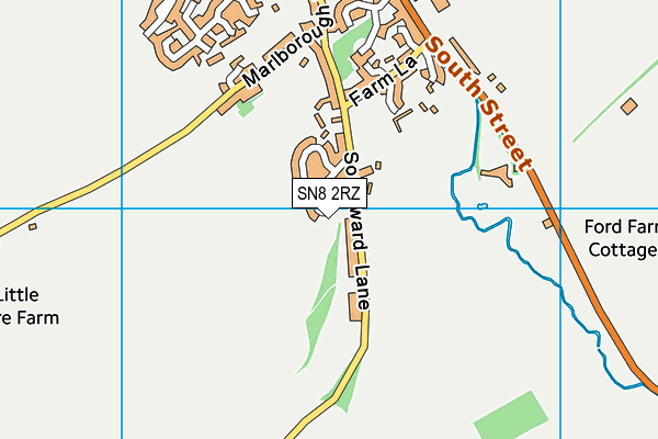 SN8 2RZ map - OS VectorMap District (Ordnance Survey)