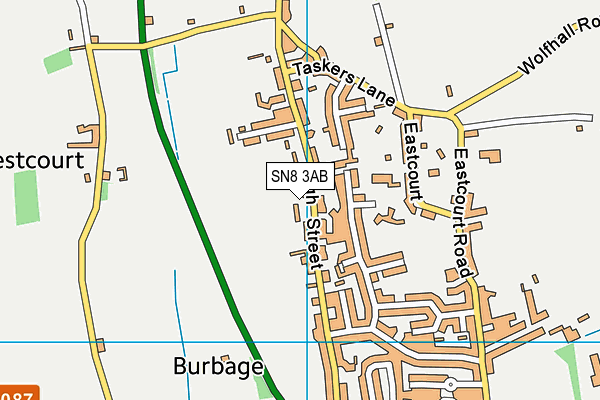 SN8 3AB map - OS VectorMap District (Ordnance Survey)