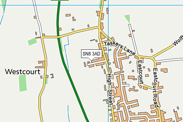 SN8 3AD map - OS VectorMap District (Ordnance Survey)