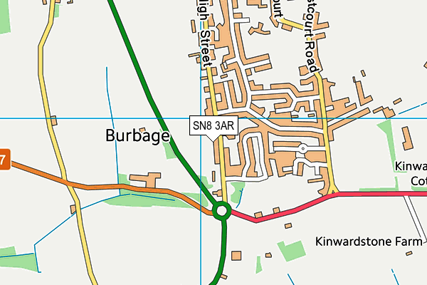 SN8 3AR map - OS VectorMap District (Ordnance Survey)