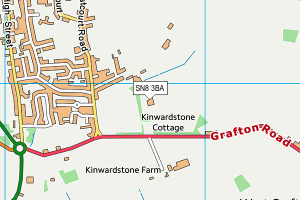 SN8 3BA map - OS VectorMap District (Ordnance Survey)