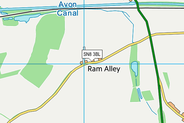 SN8 3BL map - OS VectorMap District (Ordnance Survey)