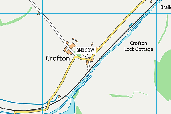 SN8 3DW map - OS VectorMap District (Ordnance Survey)