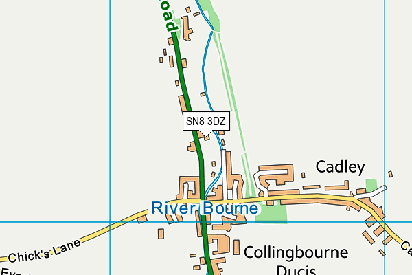 SN8 3DZ map - OS VectorMap District (Ordnance Survey)