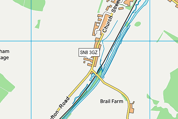 SN8 3GZ map - OS VectorMap District (Ordnance Survey)