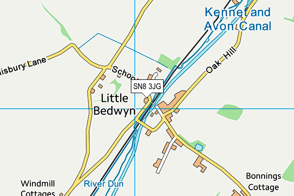 SN8 3JG map - OS VectorMap District (Ordnance Survey)