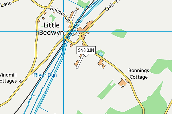 SN8 3JN map - OS VectorMap District (Ordnance Survey)