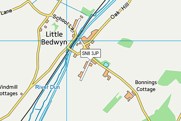 SN8 3JP map - OS VectorMap District (Ordnance Survey)
