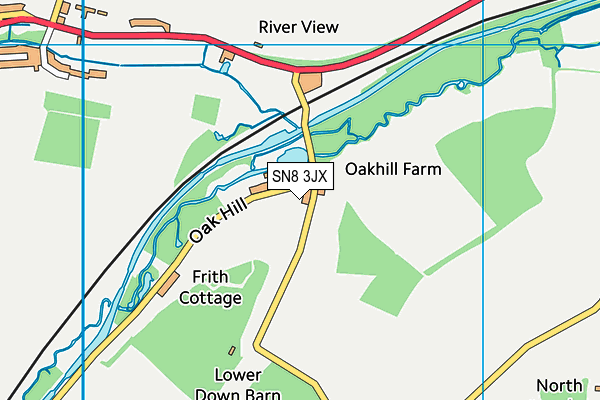 SN8 3JX map - OS VectorMap District (Ordnance Survey)