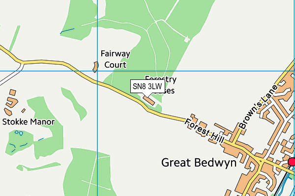 SN8 3LW map - OS VectorMap District (Ordnance Survey)