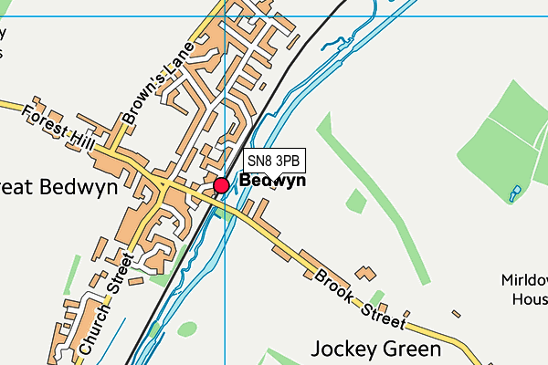 Great Bedwyn Cricket Club map (SN8 3PB) - OS VectorMap District (Ordnance Survey)