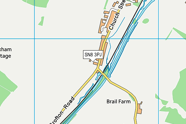 SN8 3PJ map - OS VectorMap District (Ordnance Survey)