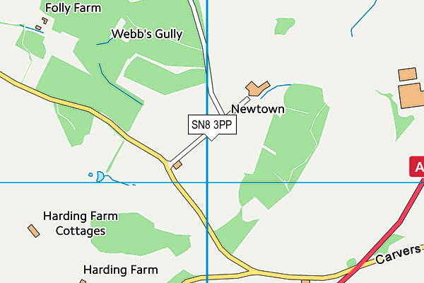 SN8 3PP map - OS VectorMap District (Ordnance Survey)