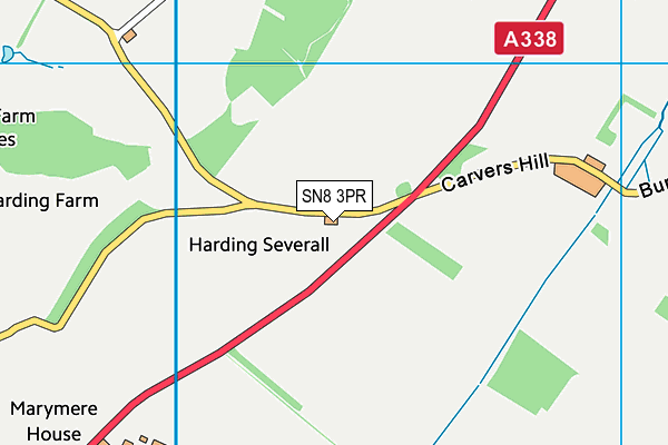 SN8 3PR map - OS VectorMap District (Ordnance Survey)