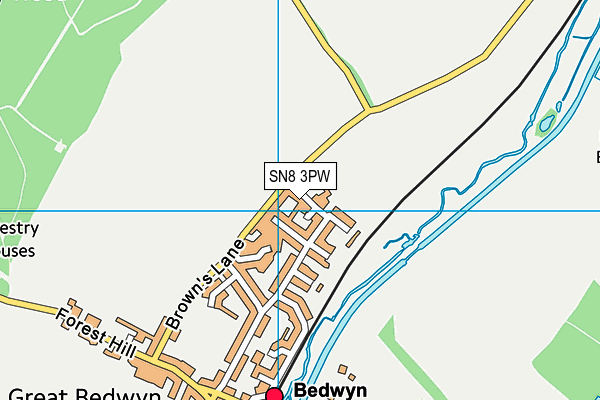 SN8 3PW map - OS VectorMap District (Ordnance Survey)