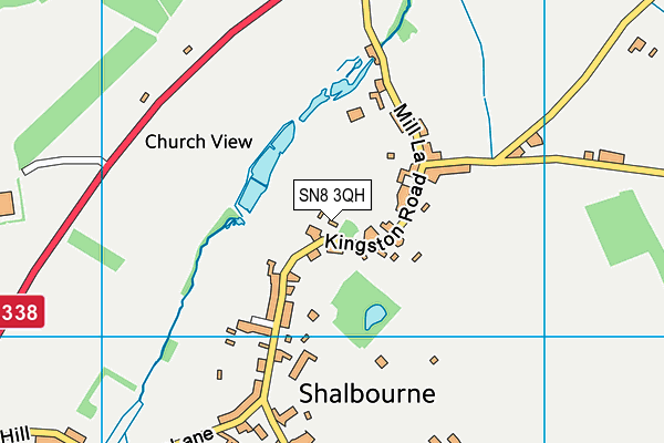 Shalbourne CofE Primary School map (SN8 3QH) - OS VectorMap District (Ordnance Survey)