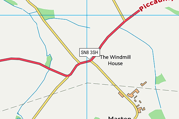 SN8 3SH map - OS VectorMap District (Ordnance Survey)