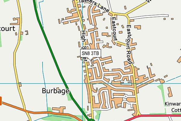 SN8 3TB map - OS VectorMap District (Ordnance Survey)