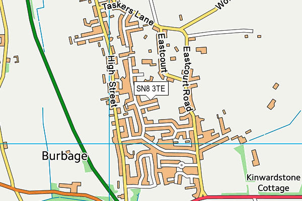 SN8 3TE map - OS VectorMap District (Ordnance Survey)