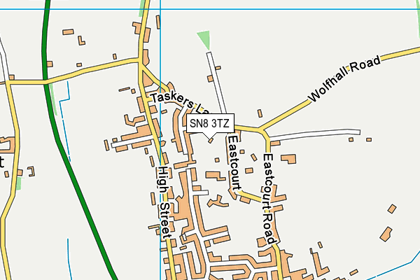 SN8 3TZ map - OS VectorMap District (Ordnance Survey)