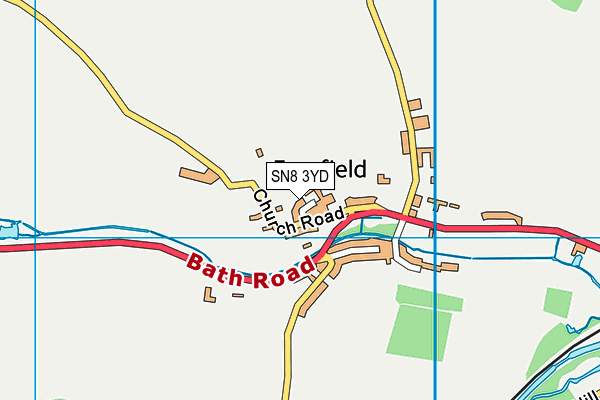 SN8 3YD map - OS VectorMap District (Ordnance Survey)