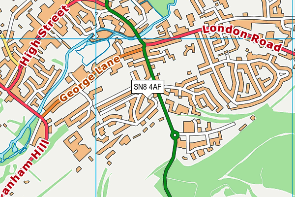 SN8 4AF map - OS VectorMap District (Ordnance Survey)