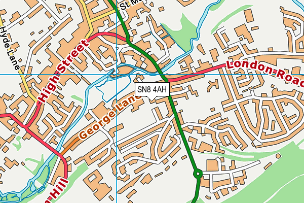 SN8 4AH map - OS VectorMap District (Ordnance Survey)