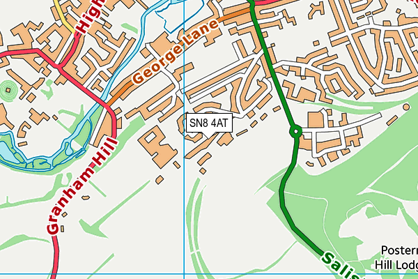 SN8 4AT map - OS VectorMap District (Ordnance Survey)