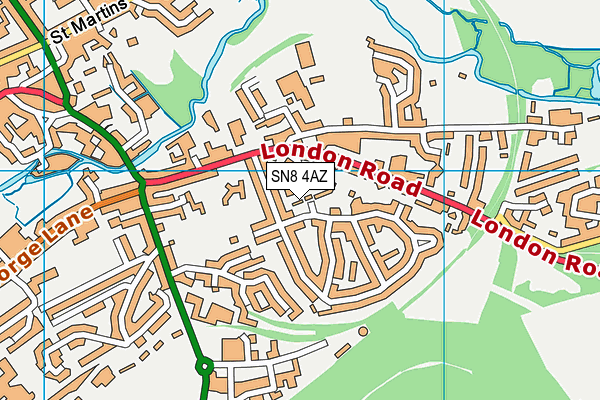 SN8 4AZ map - OS VectorMap District (Ordnance Survey)