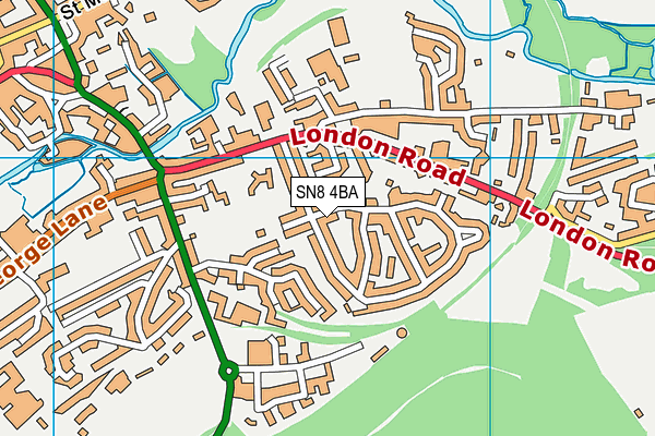 SN8 4BA map - OS VectorMap District (Ordnance Survey)