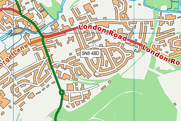 SN8 4BD map - OS VectorMap District (Ordnance Survey)