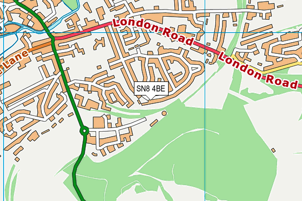 SN8 4BE map - OS VectorMap District (Ordnance Survey)